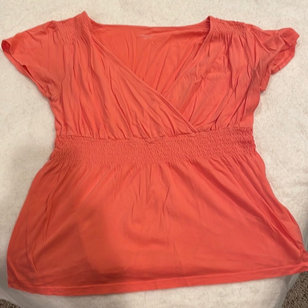 Chadwicks Coral short sleeve blouse - Size L